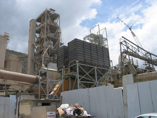 Mill building during construction