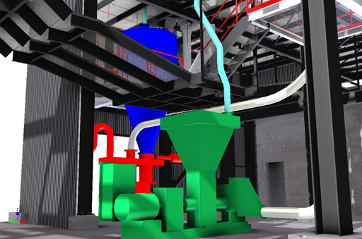 Pneumatic conveying equipment model