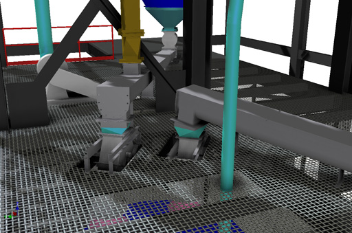 Rotary feeder model detail