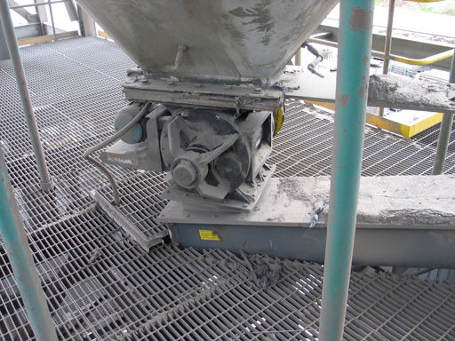 Installed rotary feeder