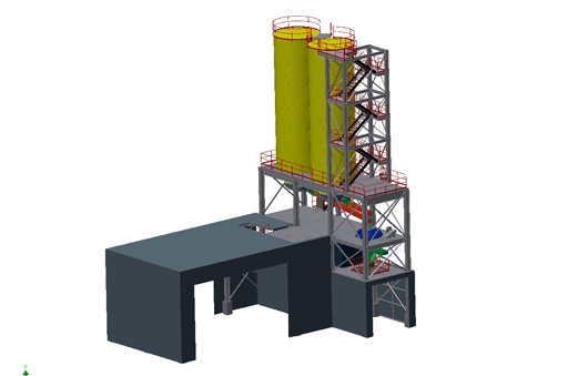 Storage and loading arrangement, view 2