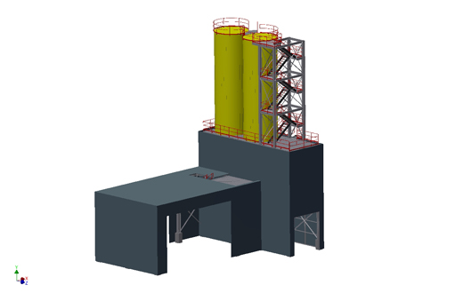 Storage and loading arrangement, view 3
