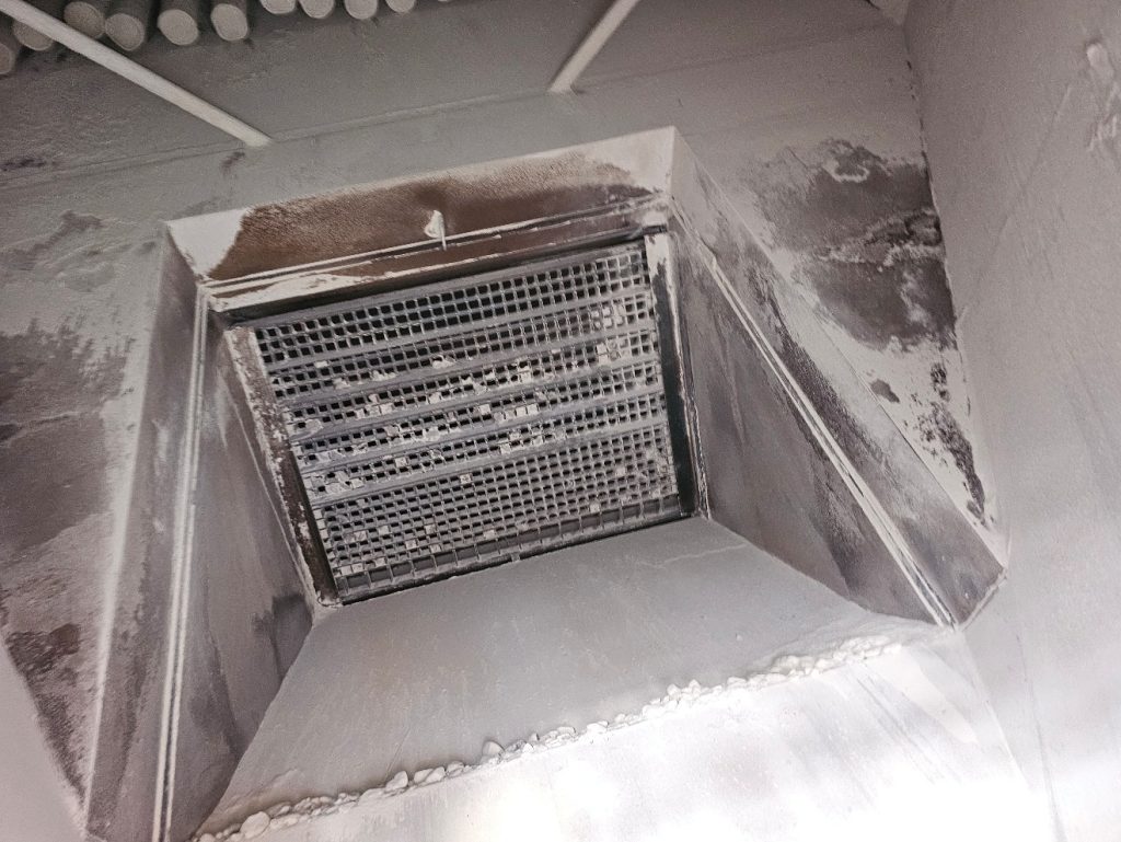 Installed inlet grate