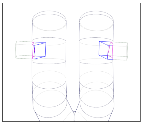 Cooling air connections above the duct junction