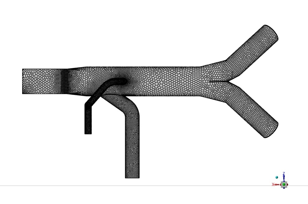 Computational mesh of the existing ductwork