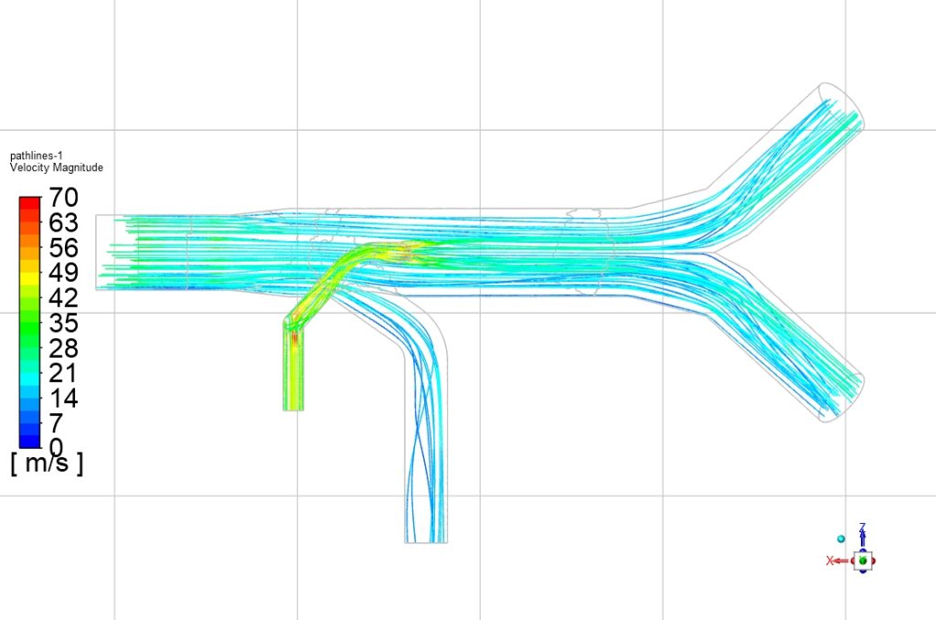 Existing arrangement with fan and furnace flow paths