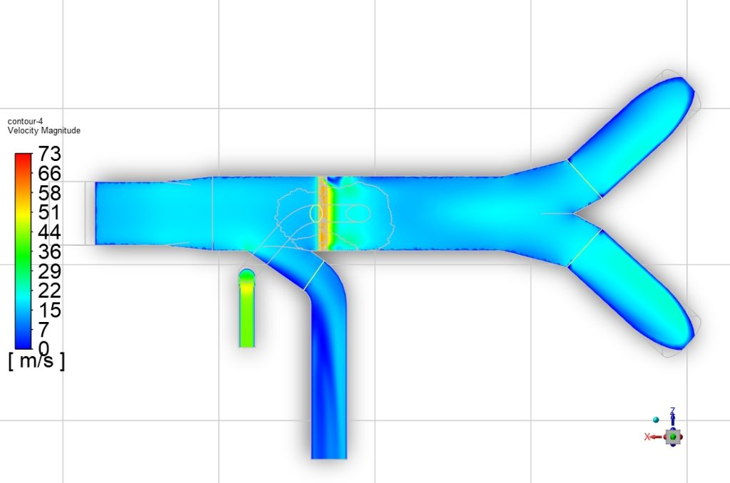 Control damper velocity distribution in plan