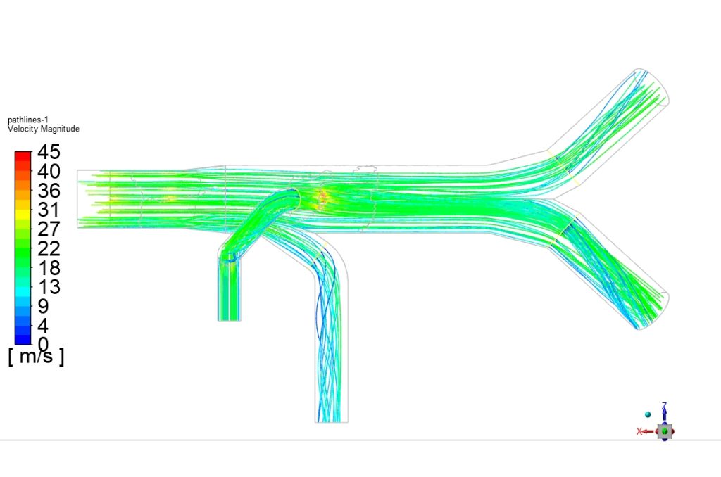Larger furnace duct with fan and furnace flow paths