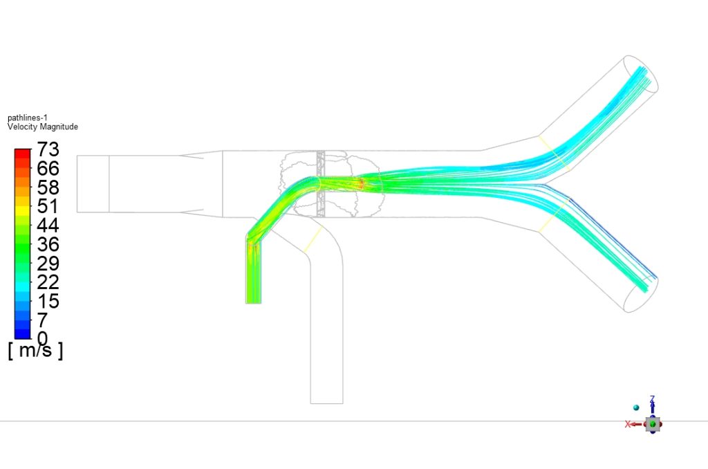 Control damper with furnace flow paths
