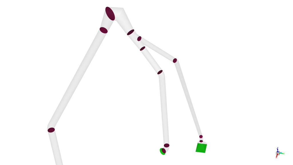 Upper duct network geometry