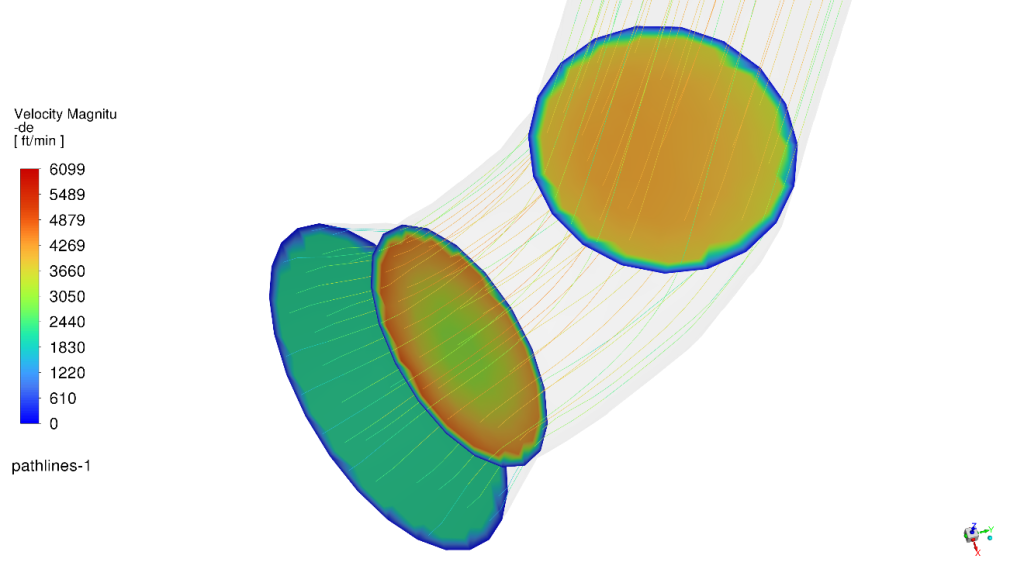 Upper extraction branch airflow