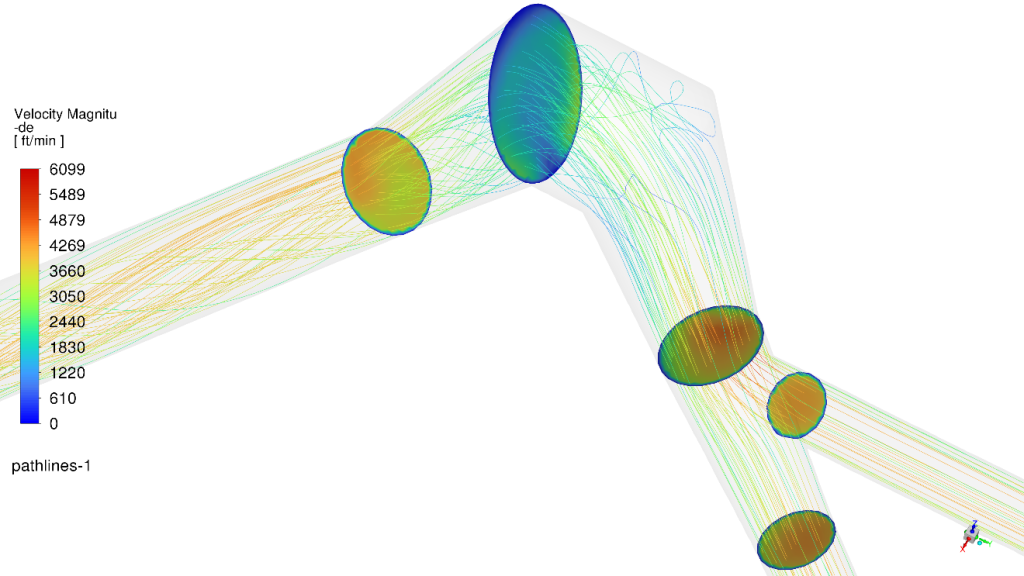 Upper junction airflow paths