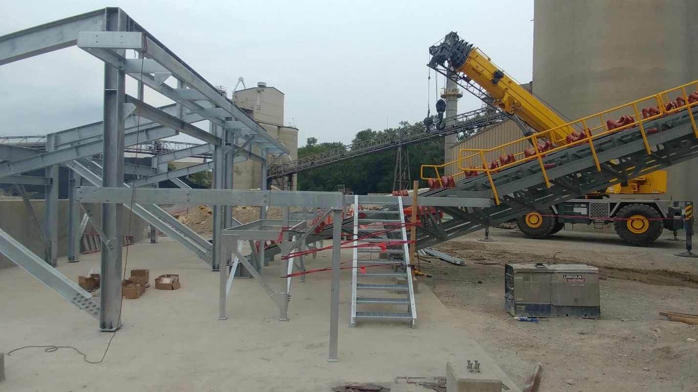 Chemical Gypsum Handling System — Structural Steel And Conveyor Installation (1/9)