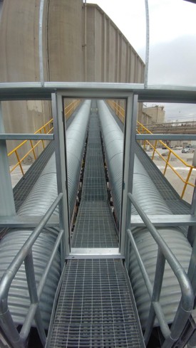 Chemical Gypsum Handling System — Covered Conveyors And Central Access Walkway (5/9)