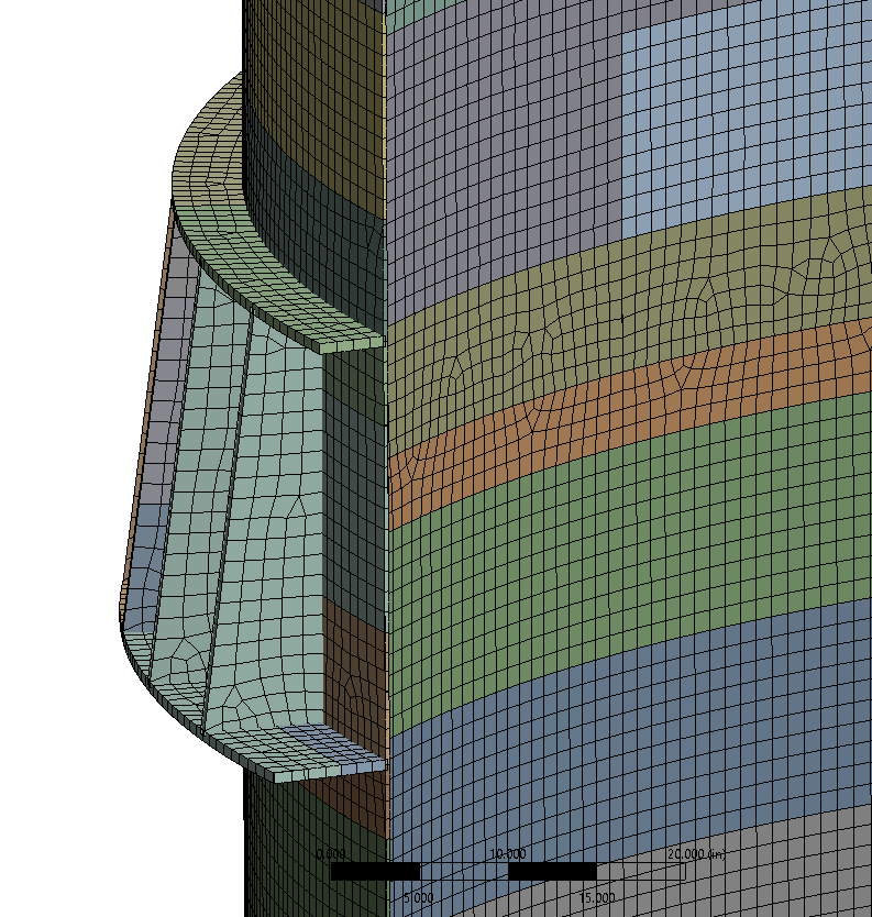 Support ring mesh detail